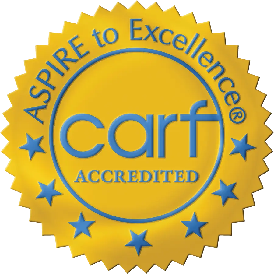CARF accredited badge